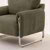 sweeek - Vintage-Sessel mit Cordbezug und verchromtem Produktbild-Vorschau 6