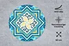 MuchoWow® Mauspad Mousepad Formen - Blau - Gelb 30x30 cm - Produktbild-Vorschau 2