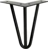 A black hairpin leg for furniture, shown against a white background. Podgląd zdjęcia produktu