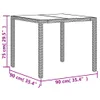 5-tlg. Garten-Essgruppe mit Kissen Grau Poly Rattan Akazie Produktbild-Vorschau 9