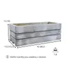 Dřevěný truhlík z masivu – šedý s bílou patinou 40 cm Náhled obrázku produktu 3