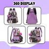 Set di zaino per scuola, modello femminile, composto da 3 Anteprima dell’immagine prodotto 3