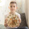 Waldtiere Aquarellstil Wanduhr aus MDF für Tierliebhaber Produktbild-Vorschau 8