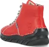 A close-up, side view of a red boot. Produktbild-Vorschau