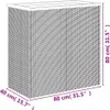 vidaXL Pflanzkübel Schwarz 80x40x80 cm Poly Rattan Produktbild-Vorschau 5