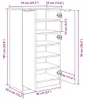 vidaXL Schuhschrank Hochglanz-Weiß 59x35x100,5 cm Produktbild-Vorschau 8