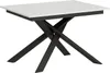 Ausziehbarer Tisch 90x120/180 cm Ganty Esche weiß – Kante Produktbild-Vorschau 1