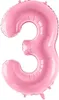 Pallone numerico grande rosa pastello 86 cm Anteprima dell’immagine prodotto 1