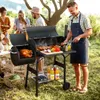 Izrielar Holzkohlegrill, Schwarz Grillstation auf Rollen Produktbild-Vorschau 8