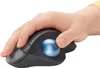 A hand is holding a black trackball mouse with a blue ball. Anteprima dell’immagine prodotto