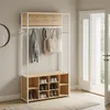VASAGLE Kleiderständer, Garderobe mit Schuhregal, mit Haken Produktbild-Vorschau 1
