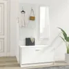 vidaXL 3-częściowy zestaw mebli do przedpokoju biały Podgląd zdjęcia produktu 3