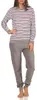 Edler Damen Frottee Pyjama langarm Schlafanzug mit Bündchen Produktbild-Vorschau 2