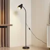 Lindby Stehleuchte Tebbi, schwarz, Metall, Höhe 150 cm Produktbild-Vorschau 2