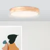 spritzwassergeschützte Holz LED Deckenlampe, Ø 34 cm, 3000K Produktbild-Vorschau 7