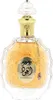 A perfume bottle with a gold cap and decorative elements. Anteprima dell’immagine prodotto