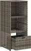 vidaXL Gartenschrank Grau 50x55x115 cm Poly Rattan Produktbild-Vorschau 6