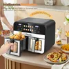 OYAJIA Doppelkammer-Heißluftfritteuse 2x5L | Airfryer 10L Produktbild-Vorschau 13