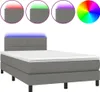 vidaXL Boxspringbett mit Matratze & LED Dunkelgrau 120x200 Produktbild-Vorschau 1