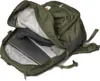 An open green backpack with a laptop and other items inside. Náhľad obrázku produktu