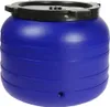 A blue plastic barrel with a black lid and a small spigot near the bottom, isolated on a white background. Náhled obrázku produktu