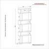 Skye Decor, Blok - White, Walnut, Bücherregale, Weiß, 60 x Produktbild-Vorschau 7
