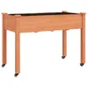 Pflanzkübel mit Einsatz und Rollen Braun 118x59x80cm Produktbild-Vorschau 1