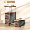 HOMCOM bijzettafel met oplaadstation, stalen frame en 2 Productafbeelding-voorbeeld 3