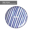 Sada 4 talířů Seaside Ø 14,5 cm s pruhy, dezertní Náhled obrázku produktu 4