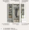Kleiderschrank "Valencia" in Sonoma Eiche / Weiß mit 4 Produktbild-Vorschau 2