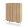 BETTSO Kommode BOHO 97x122 cm Zweitürig Hochkommode Eiche Produktbild-Vorschau 3