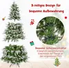 COSTWAY 190 cm albero di Natale artificiale con luci e Anteprima dell’immagine prodotto 4