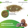 A pile of grass seeds with descriptive text and images of a dog and cat. Anteprima dell’immagine prodotto