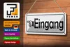 Blechschild Eingang links 27x10cm Pfeilwegweiser Dekoration Produktbild-Vorschau 3