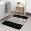 Badteppich Schwarz-Grau - Badezimmer Teppich Rutschfest & Produktbild-Vorschau 1