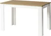 A dining table with white legs and a wooden top, presented on a white background. Náhled obrázku produktu
