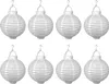 8er Set LED Lampion Party Garten ø 20cm weiß Deko Produktbild-Vorschau 1