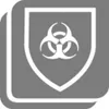 A graphic with a shield and a biohazard symbol. Náhled obrázku produktu