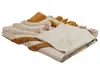 BELIANI Kuscheldecke Beige und Orange Baumwolle 130 x 180 Produktbild-Vorschau 1