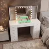VANITII make-uptafel met verlichte LED-spiegel, dimbare Productafbeelding-voorbeeld 2