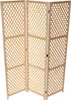 A three-panel wooden room divider with a lattice pattern, shown against a white background. Náhled obrázku produktu