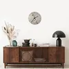 Wanduhr - Rund - Glasuhr - Baumwolle Zweig Boho - 30x30cm - Produktbild-Vorschau 7