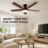 Deckenventilator mit Beleuchtung Schwarz Ø106cm H22cm 40W Produktbild-Vorschau 3