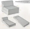 GOPLUS Bodensofa mit Schlaffunktion, 3 in 1 Klappbares Produktbild-Vorschau 5