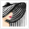 Poster - Poster ohne Rahmen - frau stil mode - 50x50 cm - Produktbild-Vorschau 1