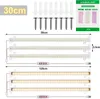 A diagram showing LED grow lights with dimensions and included accessories. Produktbild-Vorschau