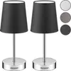 Monzana Set de 2 Lampe de table Taupe avec abat-jour lampe Voir les images du produit 1