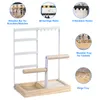 Multi-Tier-Schmuck Organizer Ständer mit Holzschalen Produktbild-Vorschau 3