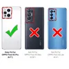 A collage of three phone images showing compatibility for a phone case. The first image shows a phone with a checkmark, indicating it is compatible. The other two images show phones with X marks, indicating incompatibility. Produktbild-Vorschau