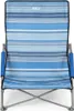 A blue and white striped camping chair. Produktbild-Vorschau